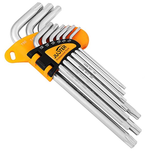 ست آچار آلن ستاره‌ای 9 عددی بلند